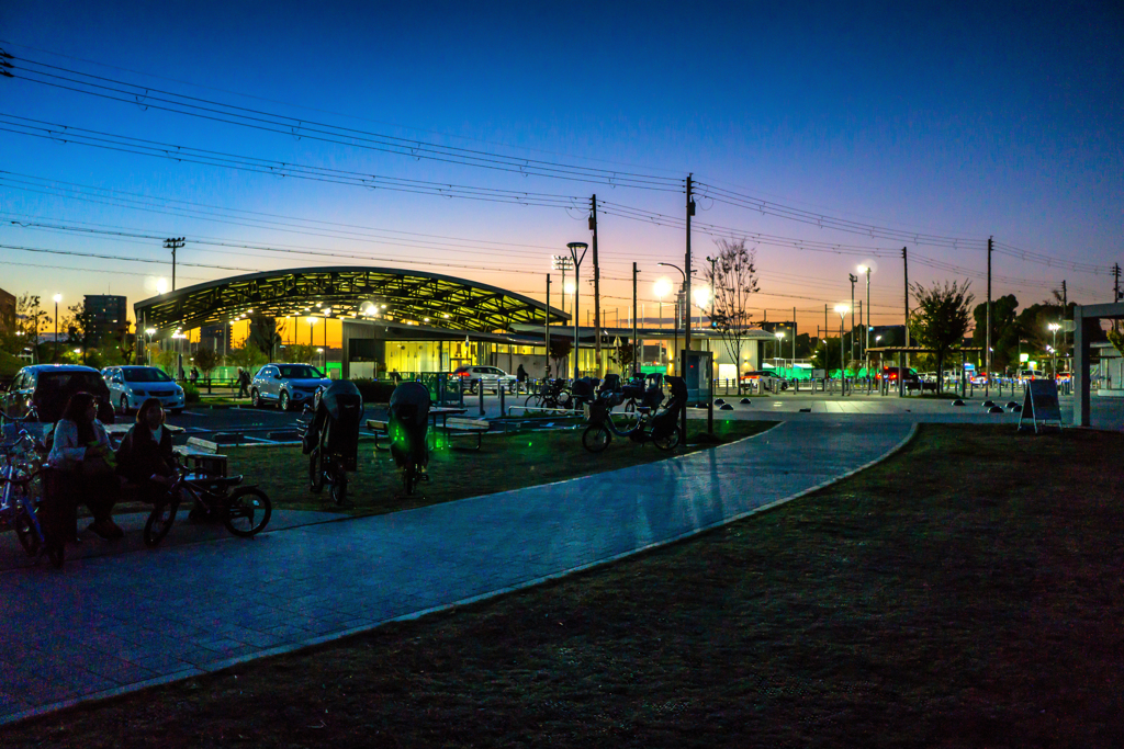 公園から見た夕焼け