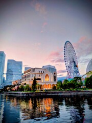 みなとみらい夕景