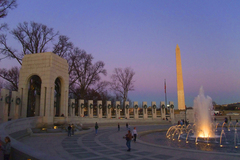 Washington Monument in twilight