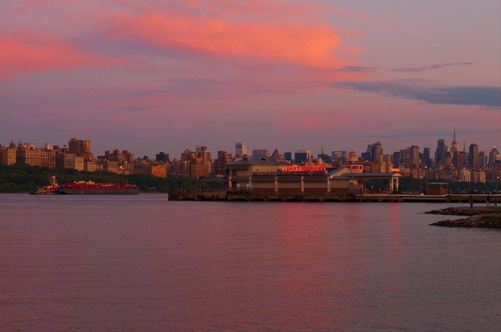 Hudson River in orange