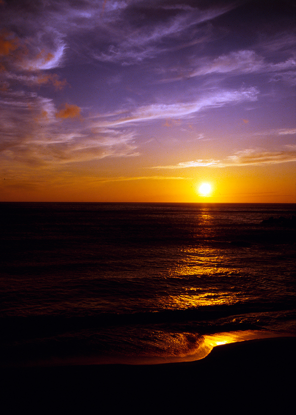 神津島夕日