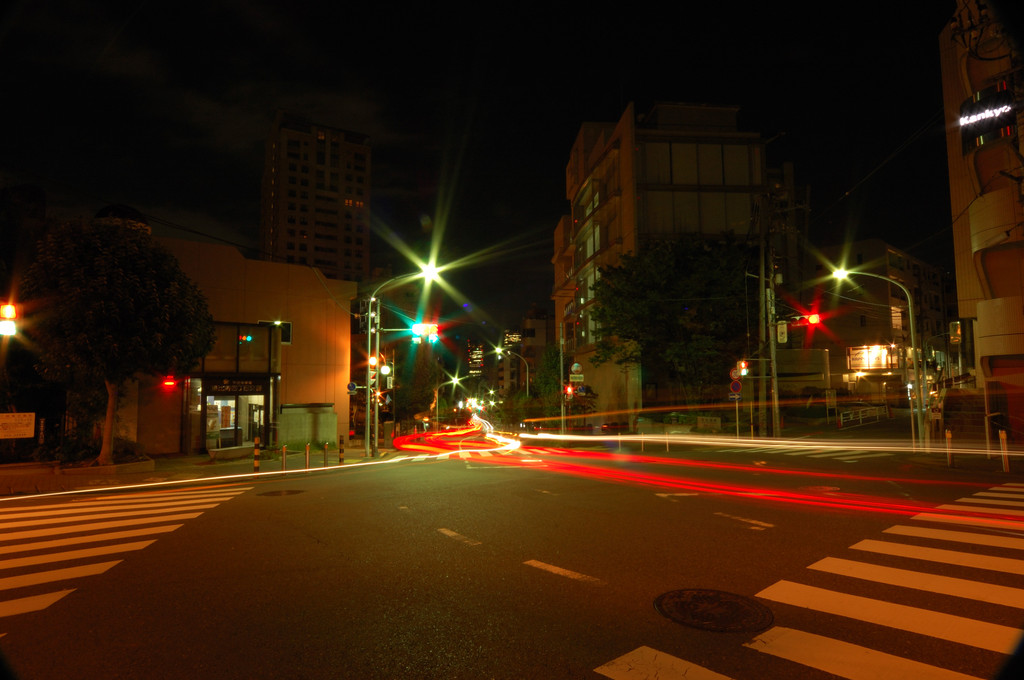 深夜・加計塚小学校前