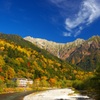 田代橋から見た穂高連峰