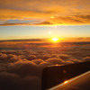 飛行機から見た夕焼け