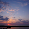 静かな夕日