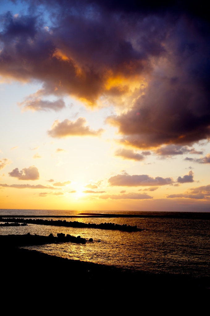 日本海の夕日