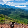 茶臼山の展望台より八ヶ岳を望む