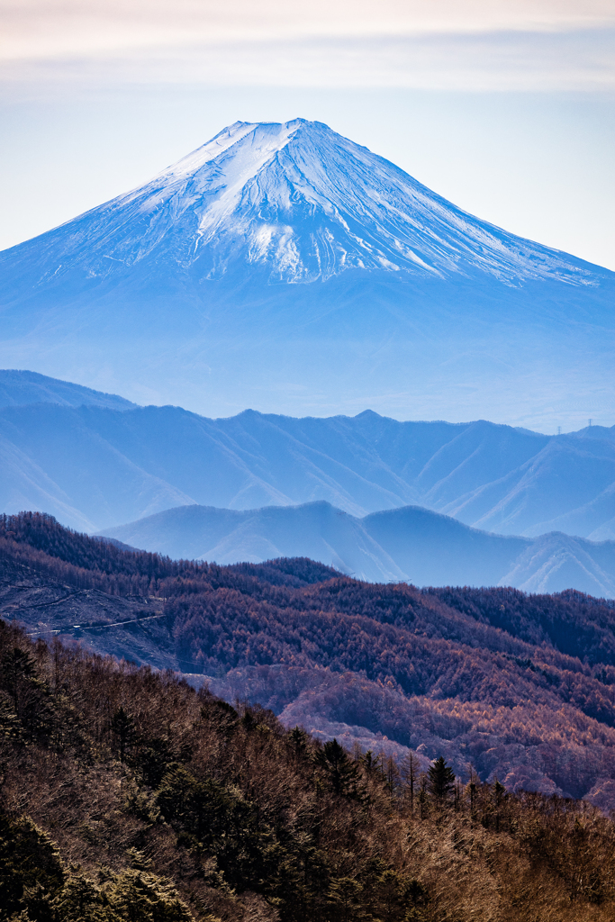 大菩薩峠より霊峰を望む