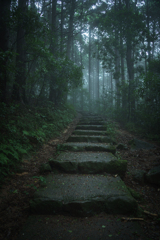 雨の筑波山