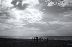 ある日の浜で