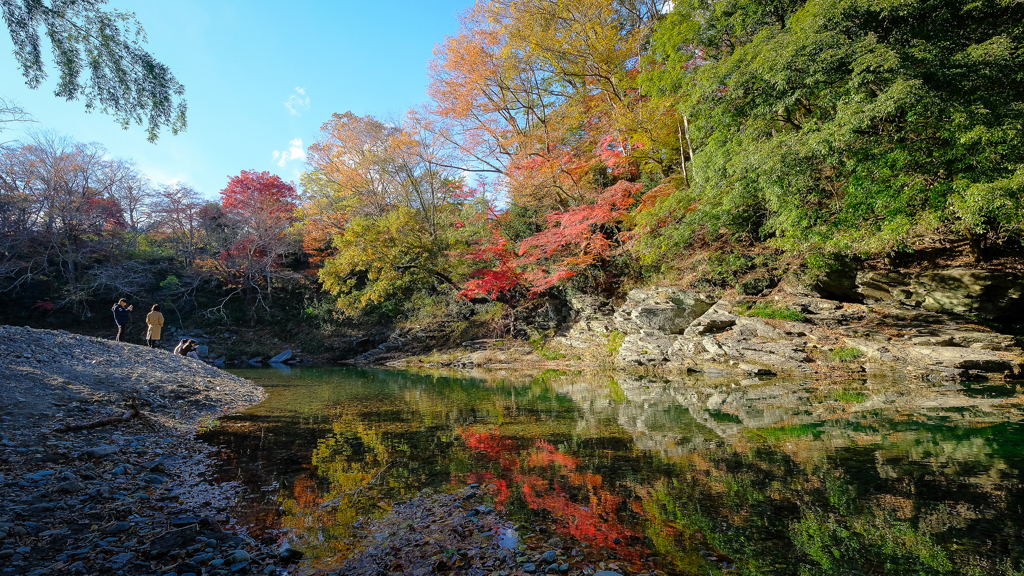 紅葉の嵐山渓谷