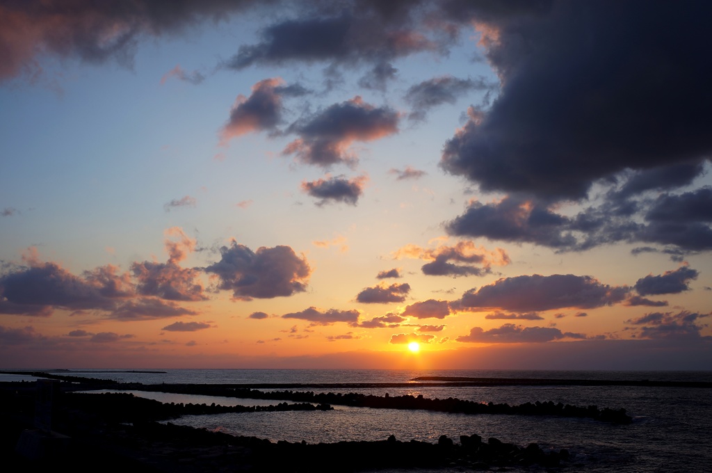 日本海の夕日