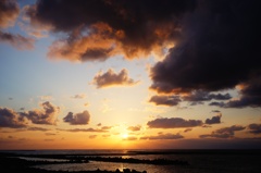 日本海の夕日