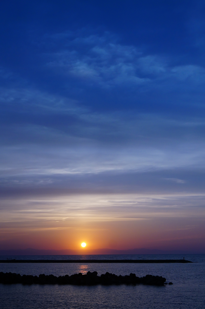 夕焼けのキャンドル