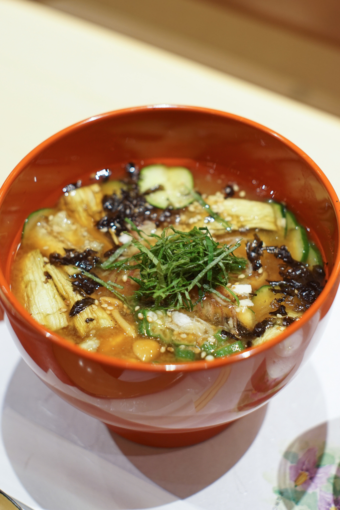 夏野菜の冷やし汁
