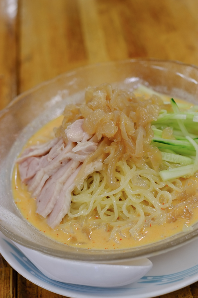 祐天寺来々軒の棒棒鶏冷麺