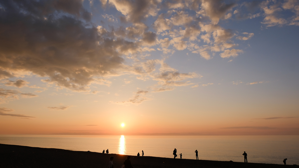 日本海の夕日
