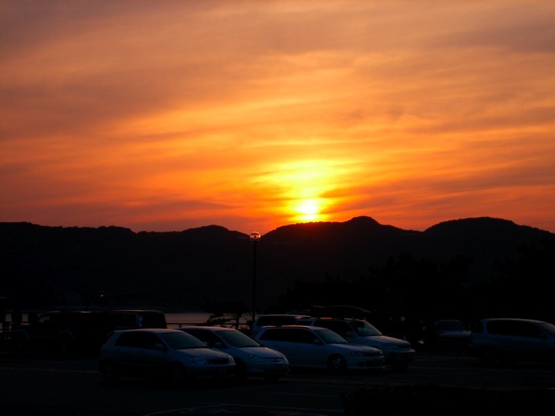 徳島での夕焼け