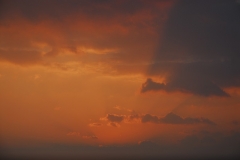 日没直後の空