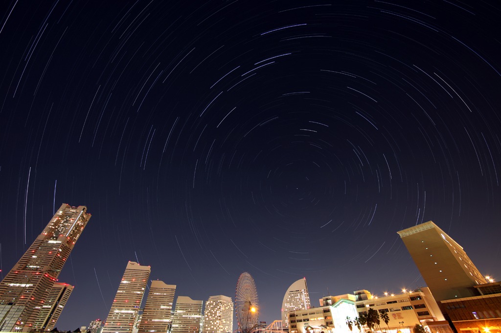 Star sky of みなとみらい