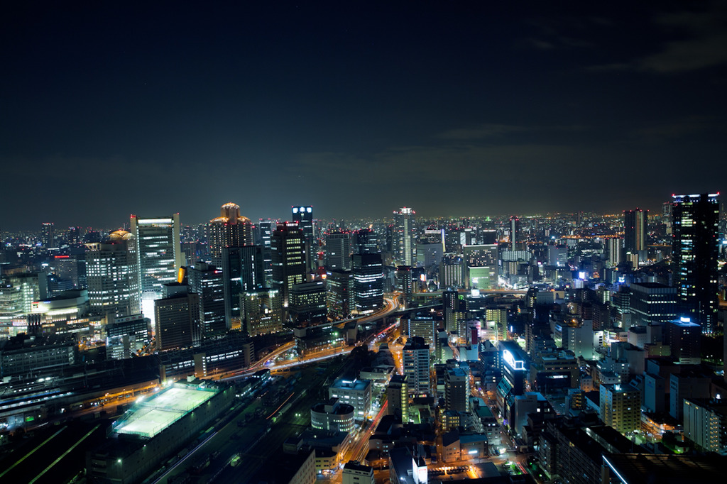 Night view of Osaka