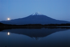 田貫湖の月出