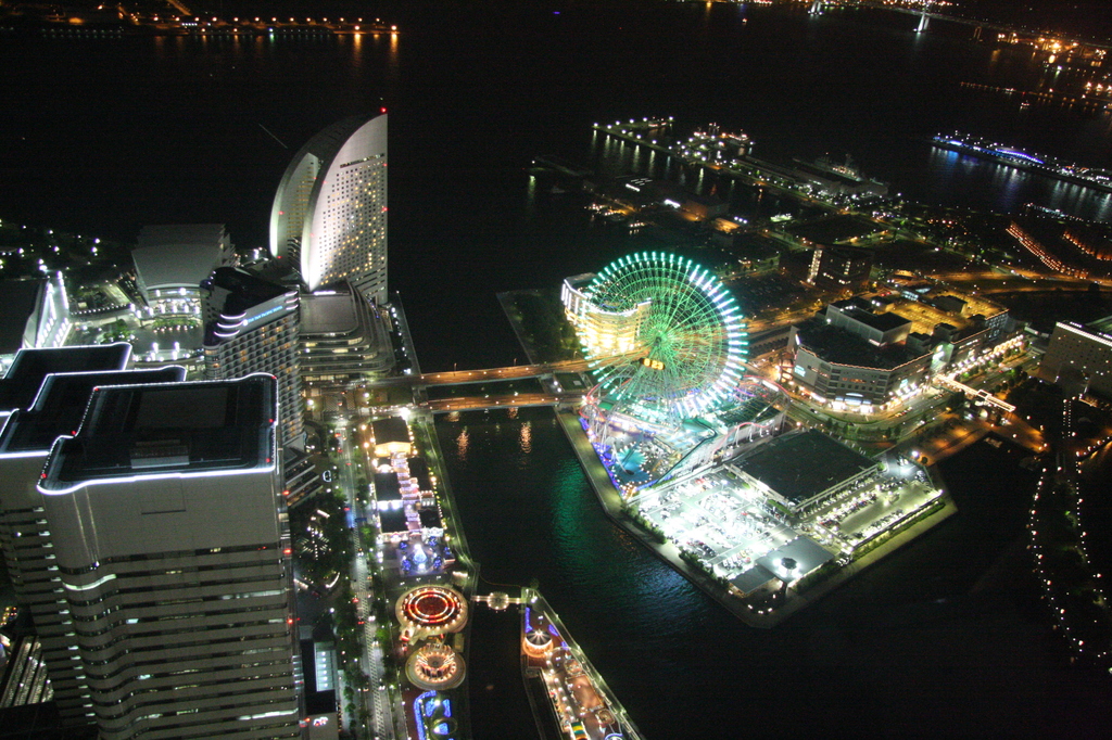 ランドマークで見下ろす夜景