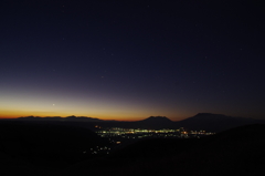 阿蘇五岳　夜明け