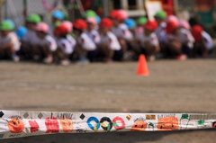 ｺﾞｰﾙﾃｰﾌﾟと順番待ち