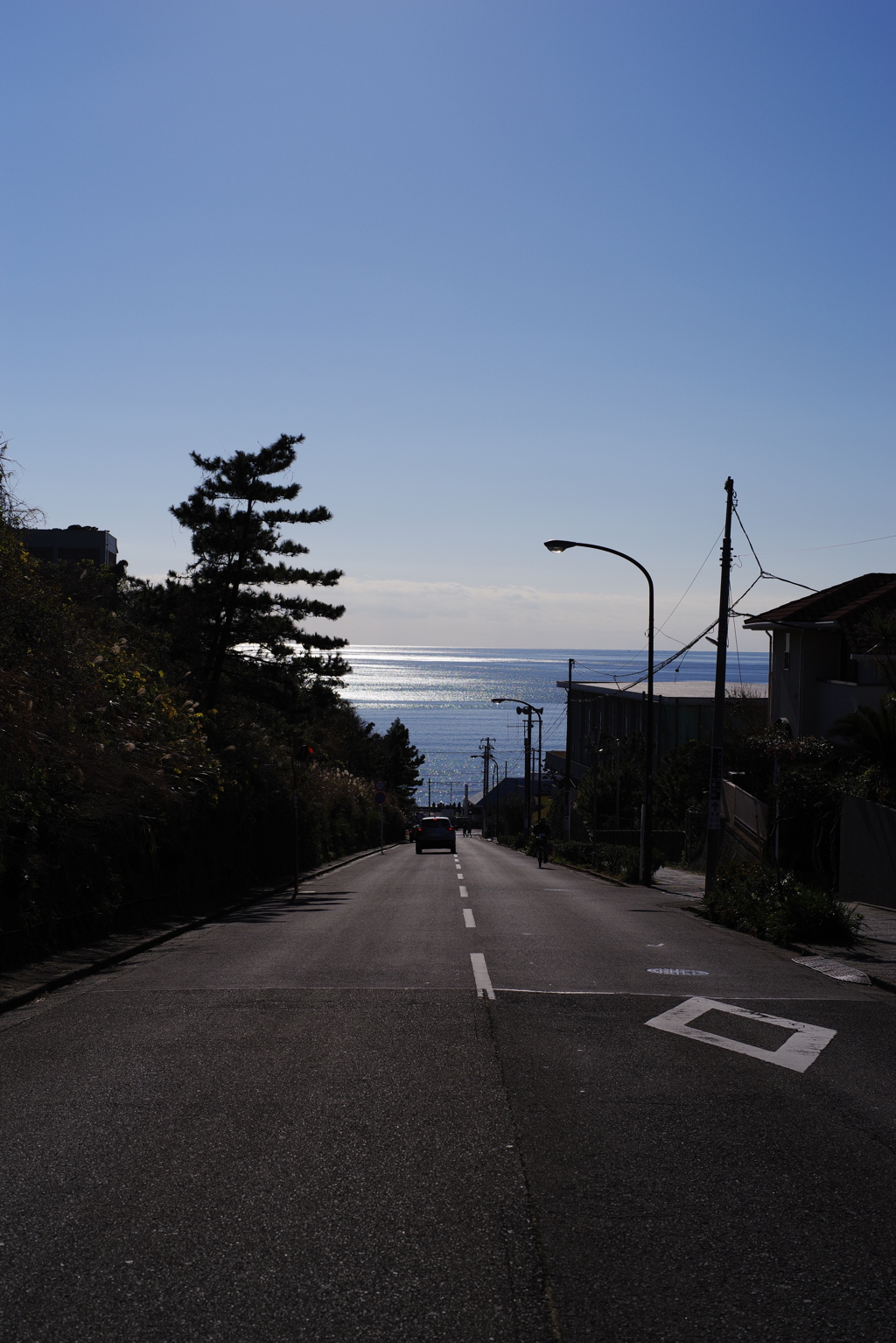 海の見える坂道