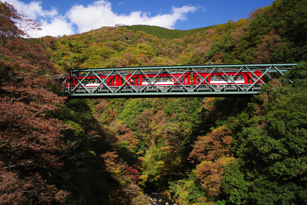 箱根登山鉄道　出山の鉄橋