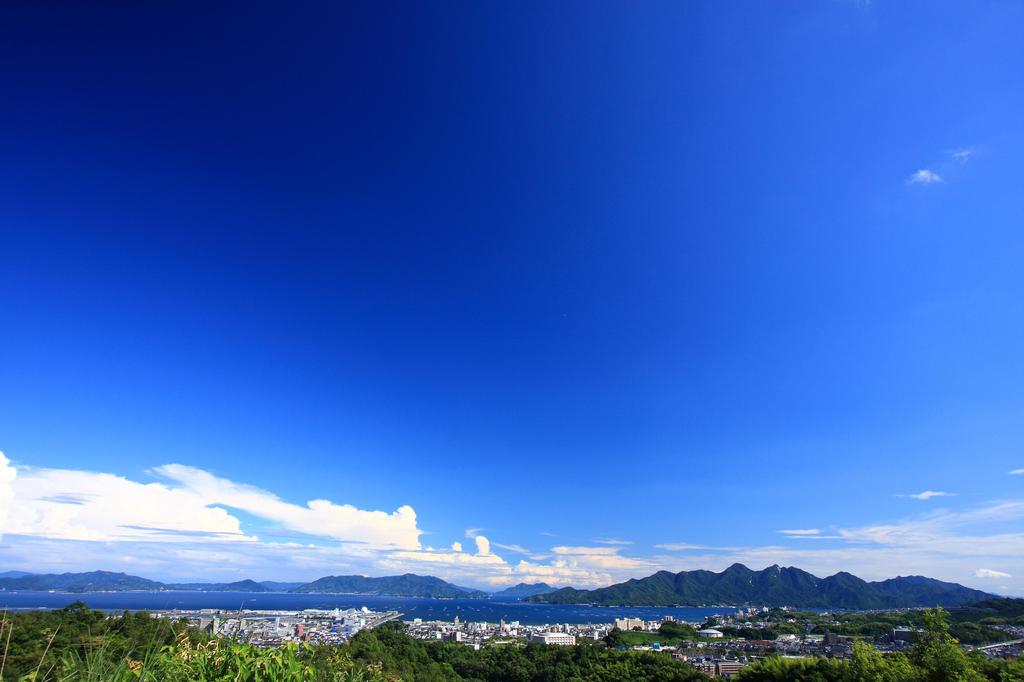 瀬戸内の海を臨む