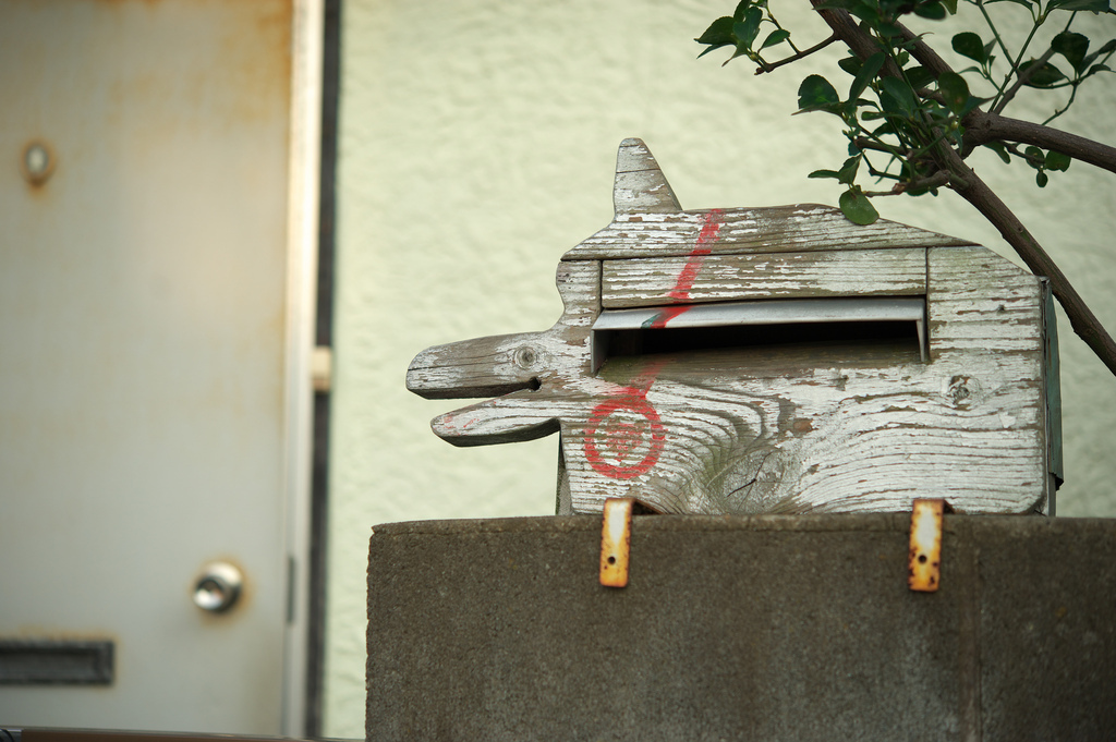 wood dog post