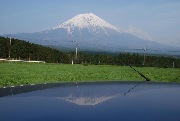 富士山とマイカー