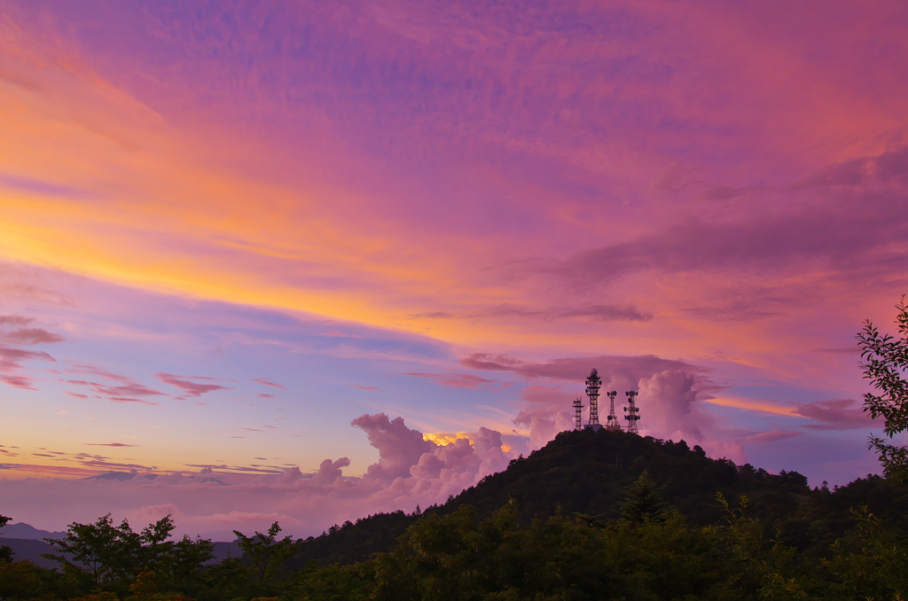 三つ峠の夕暮れ
