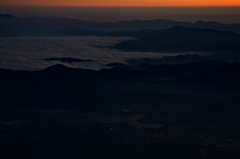 雲海と河口湖