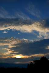 夕刻の雲