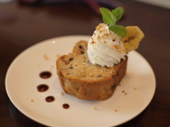 黒糖とくるみとバナナのケーキ