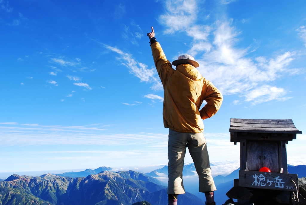 槍の頂３１８０ｍ