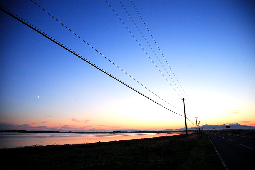 野付半島の夕陽
