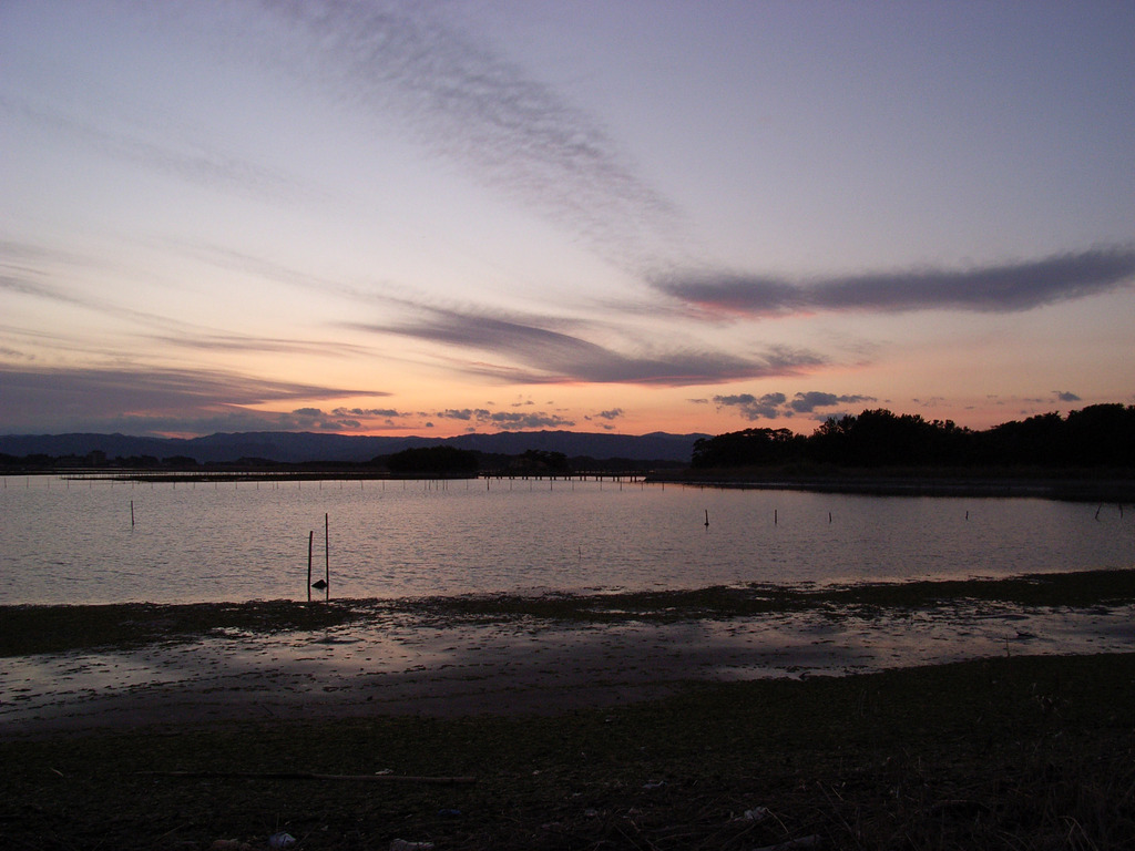 海と夕焼け