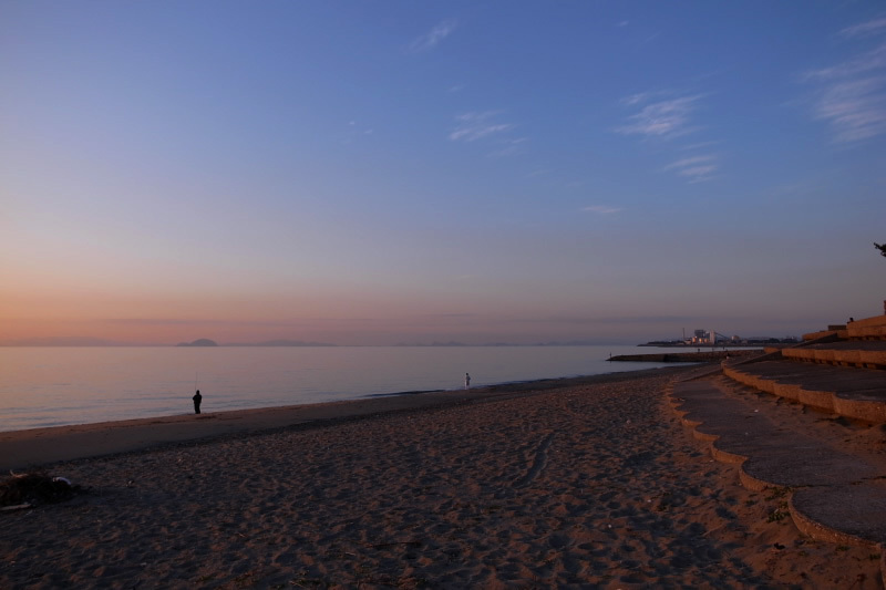 夕景の海岸