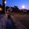 海の近くにある夕景