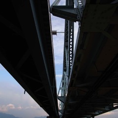 下から見上げた橋（カラー）