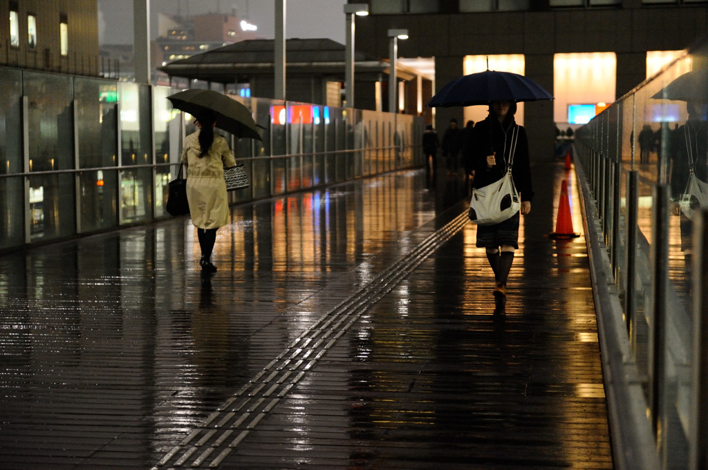 冷たい雨の夜