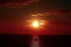 夕日と共に。