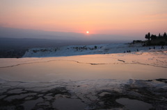 世界遺産パムッカレの夕日