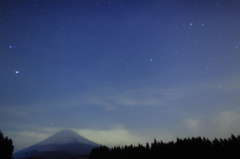 早春の夜空に