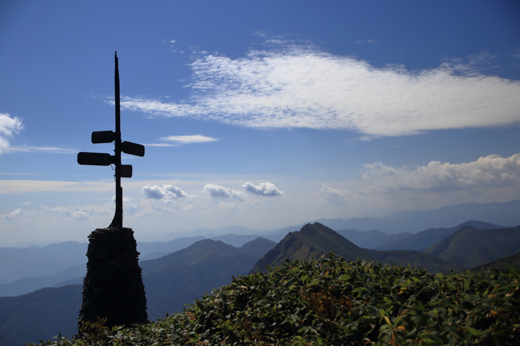谷川岳の標識