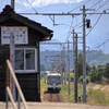 山に向かう列車